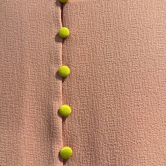 Hoffman Copenhagen Ava flutter sleeved button down blouse US 8 sized Euro 38 - Picture 3 of 12